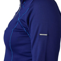 HORZE ZADIE WOMENS LINED TRAINING HALF ZIP SHIRT - BLUE