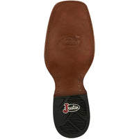 Justin Mens Big News Brown Cowhide Square Toe Boot