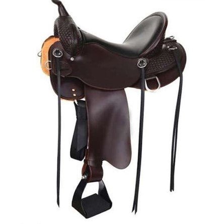 HIGH HORSE SULPHUR RIVER TRAIL SADDLE 15" WIDE TREE - CHOCOLATE