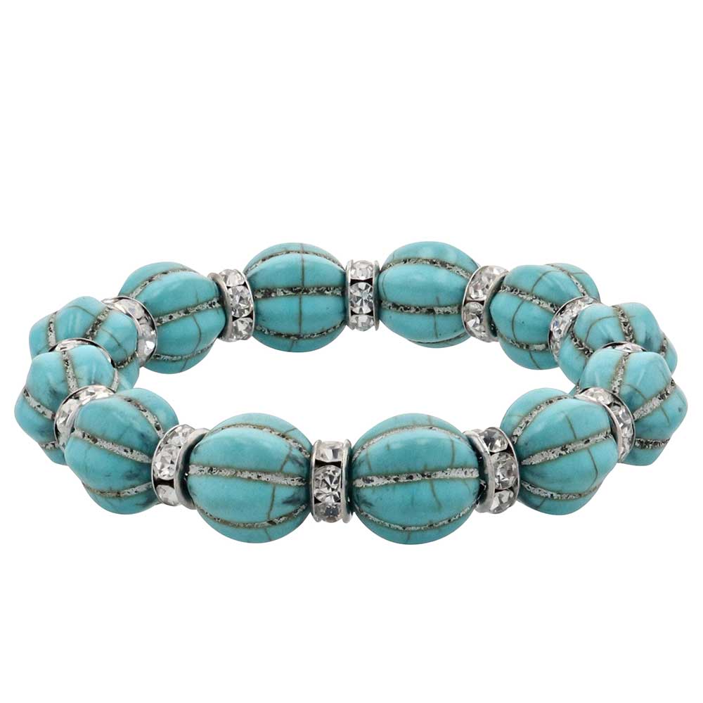 MONTANA ATTITUDE BRACELET - GLITTER & EARTH TURQUOISE BEADED