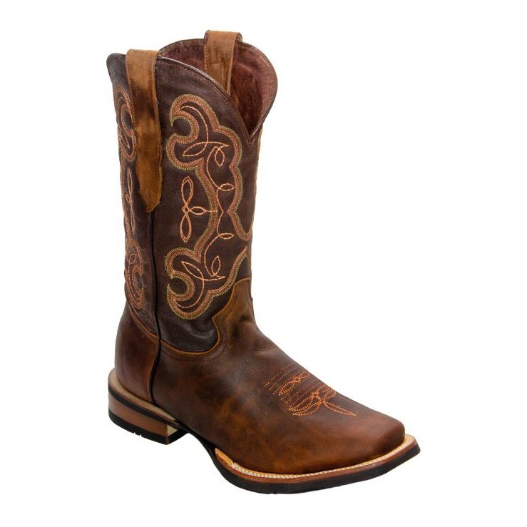 REPARO MENS CRAZY OCRE BROWN TOP WESTERN BOOT