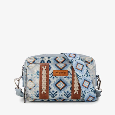 WRANGLER AZTEC DUAL SIDED PRINT CROSSBODY PURSE