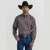 WRANGLER MENS GEORGE STRAIT WESTERN SHIRT - NAVY RED CHAIN