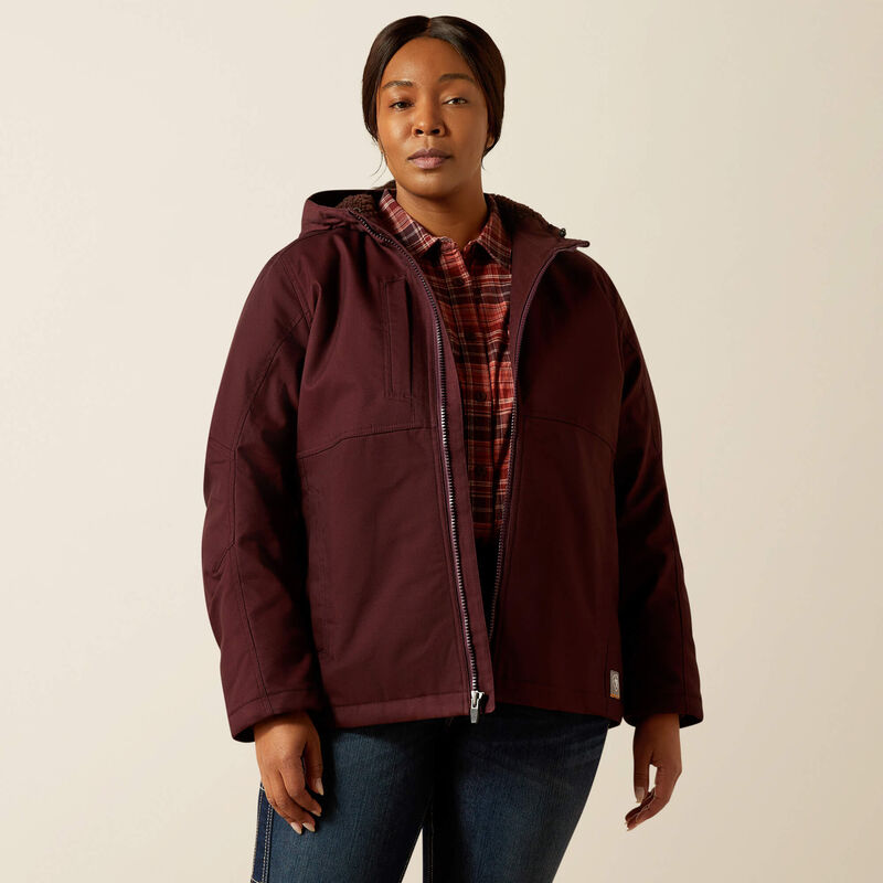 ARIAT WOMENS REBAR DURCANVAS INSULATED JACKET - FUDGE