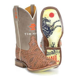 TIN HAUL MENS PUZZLER WESTERN BOOTS - BUCKING SOLE