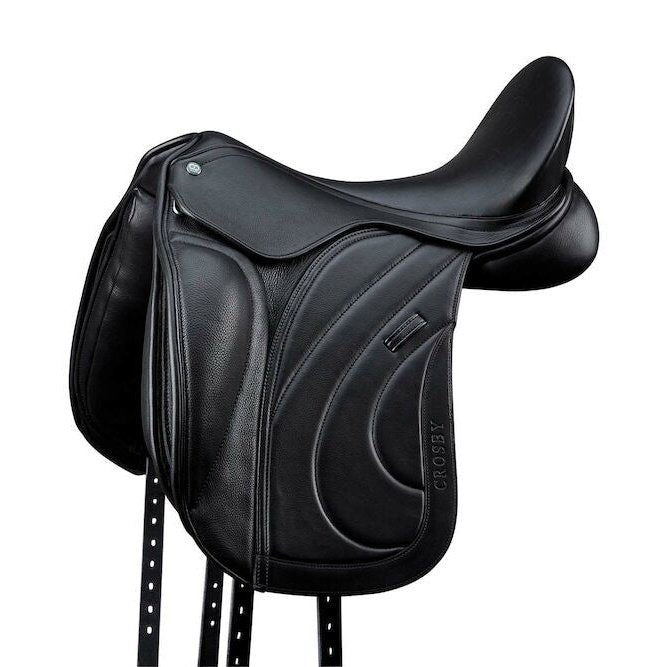 CROSBY DRESSAGE ADJUSTABLE KNEE BLOCK SADDLE - BLACK