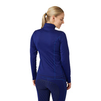 HORZE ZADIE WOMENS LINED TRAINING HALF ZIP SHIRT - BLUE