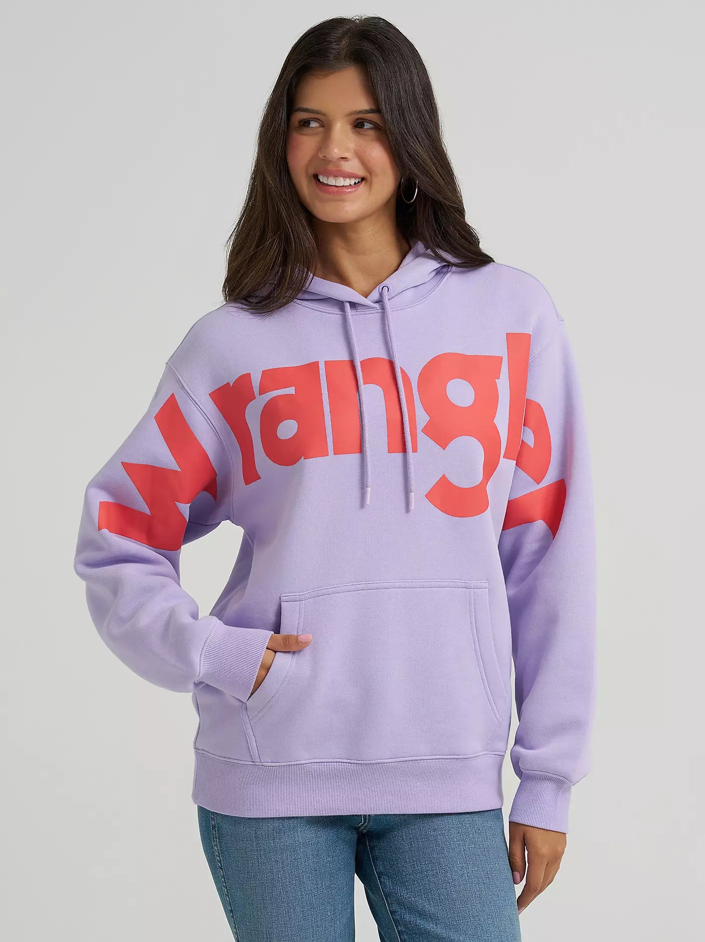 2026 - WRANGLER WOMENS BOLD LOGO HOODIE - PASTEL PURPLE