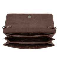 WRANGLER GENUINE HAIR-ON COWHIDE WALLET/CROSSBODY