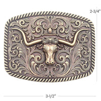 LONGHORN BULL BELT BUCKLE WESTERN DESIGN