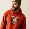 ARIAT MENS FOREST BADGE HOODIE - DARK ORANGE