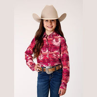 ROPER GIRLS AZTEC SERAPE WESTERN BLOUSE