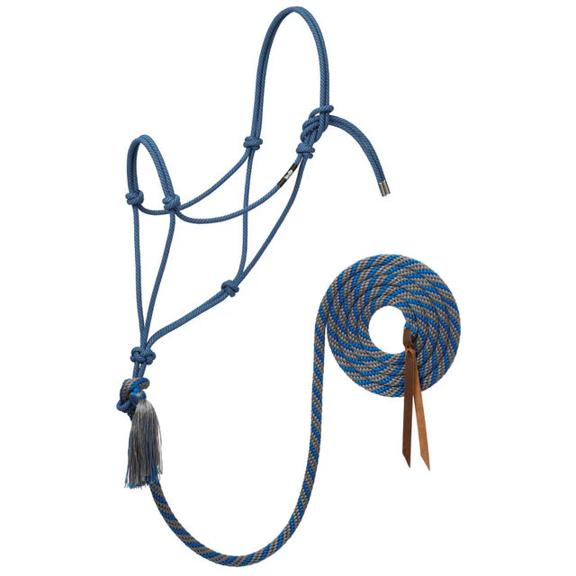 Silvertip Rope Halter WITH LEAD - 265 - Grey/Pacific Blue
