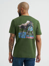 WRANGLER MENS REISSUE RODEO CLOWN TEE - BLACK FOREST
