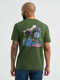 WRANGLER MENS REISSUE RODEO CLOWN TEE - BLACK FOREST