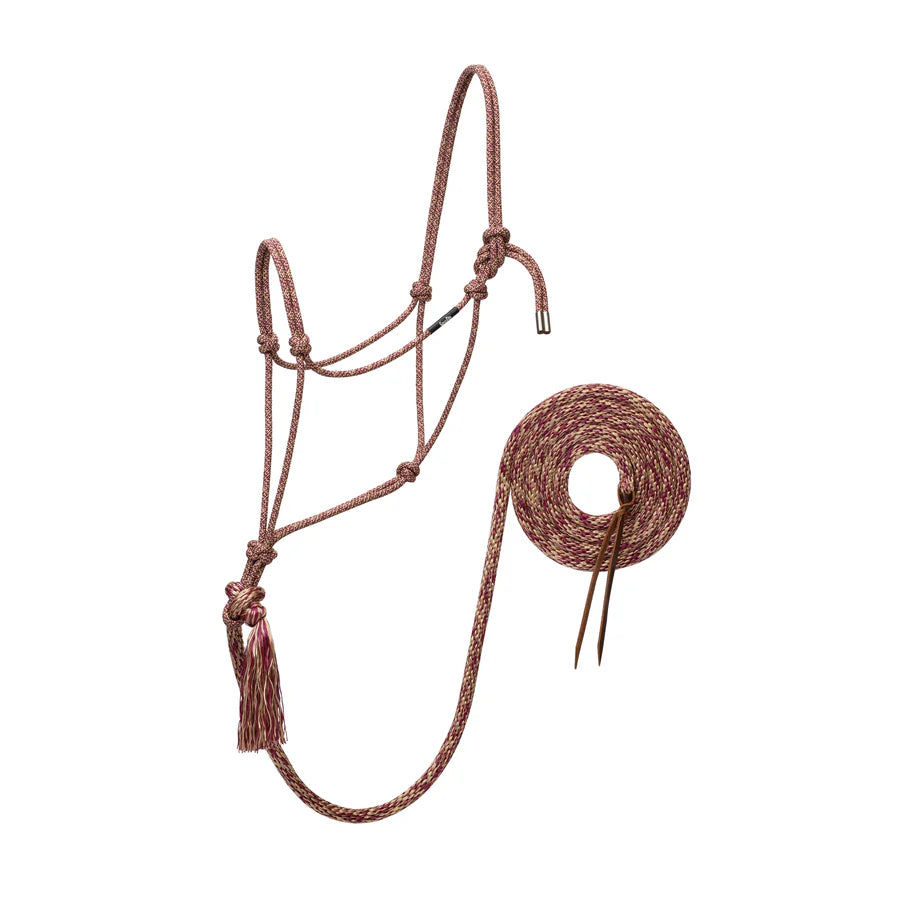 Silvertip Rope Halter WITH LEAD - 162 - Burgundy Tan