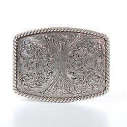 RECTANGLE TWISTED FLORAL BUCKLE