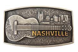 Blazin Roxx Nashville City Guitar Buckle