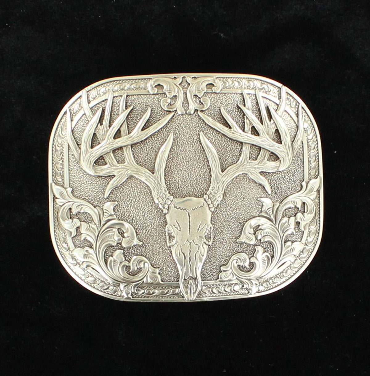 RECTANGLE BUCKLE WITH SKULL DEER HEAD