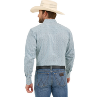 WRANGLER MENS 20X COMPETITION ADVANCED SHIRT - CLASIC FIT - TURQUOISE