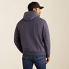 ARIAT MENS SOUTHWESTERN LONGHORN HOODIE - ODYSSEY GREY