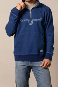 KIMES RANCH MENS ROWEL SWEATER - INDIGO