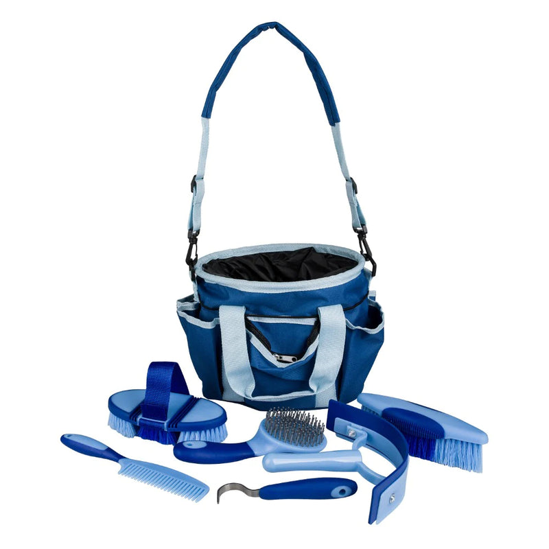 TUFFRIDER TOTE BAG WITH GROOMING SET - BLUE