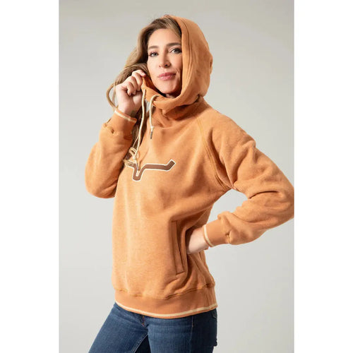 KIMES RANCH WOMENS TWO SCOOPS HOODIE - RUSTY HEATHER