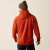 ARIAT MENS FOREST BADGE HOODIE - DARK ORANGE