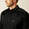 ARIAT MENS TEAM LOGO TWILL FITTED SHIRT - BLACK