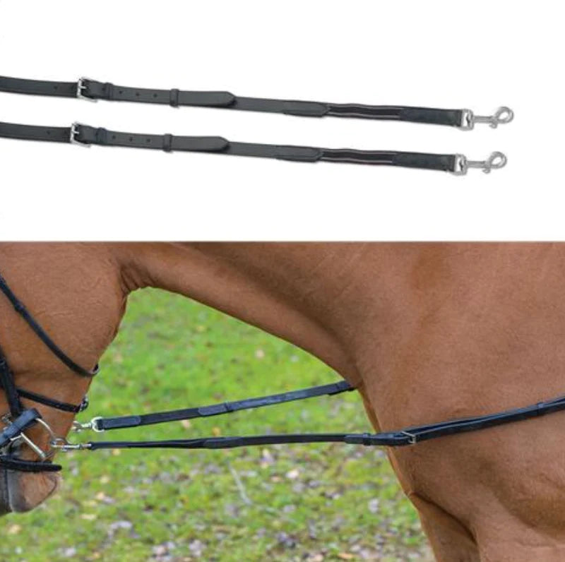 AVIGNON LEATHER AND ELASTIC SIDE REINS