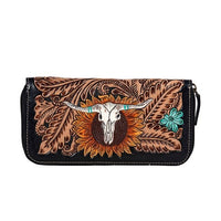 MYRA SPIRIT OF THE HERD HAND TOOLED WALLET