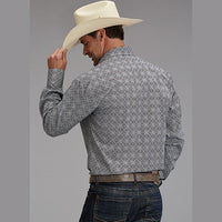 STETSON MENS ALL OVER PRINT - BLUE