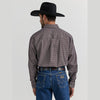 WRANGLER MENS GEORGE STRAIT WESTERN SHIRT - NAVY RED CHAIN