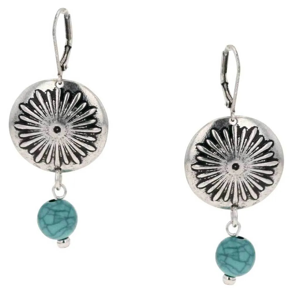 MONTANA ATTITUDES EARRINGS - SUNBURST TURQUOISE