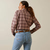 ARIAT WOMENS REBAR FLANNEL DURASTRETCH WORK SHIRT - PEPPERCORN