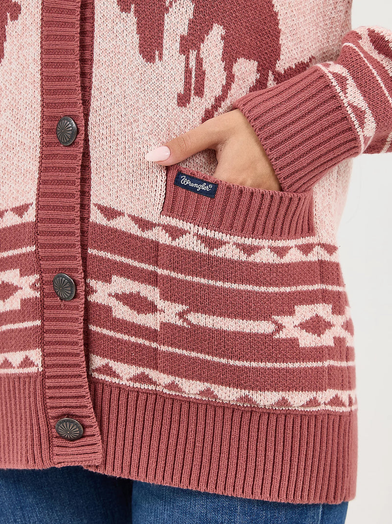 WRANGLER WOMENS RETRO WESTERN CARDIGAN