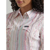 WRANGLER WOMENS RETRO SOUTHWESTERN SNAP SHIRT - PINK GEO