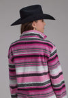 ROPER WOMENS POLAR FLEECE PRINTED PULLOVER - PINK