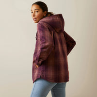 ARIAT WOMENS REBAR FLANNEL SHIRT JACKET - PLUM