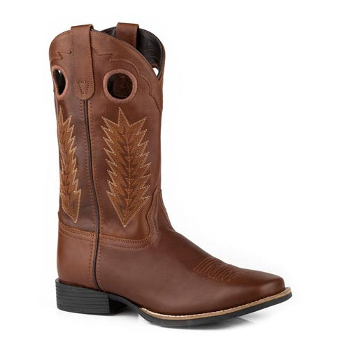 ROPER MENS SQUARE TOE WESTERN BOOT - JAMES TAN