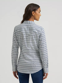 2026 - WRANGLER WOMENS ALL OCCASION WESTERN PLAID SHIRT - BLUE BOOTS