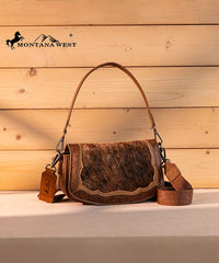 MONTANA WEST GENIUNE HAIR-ON COWHIDE SHOULDER BAG