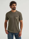 WRANGLER MENS BACK GRAPHIC POCKET TEE - GRAPE LEAF