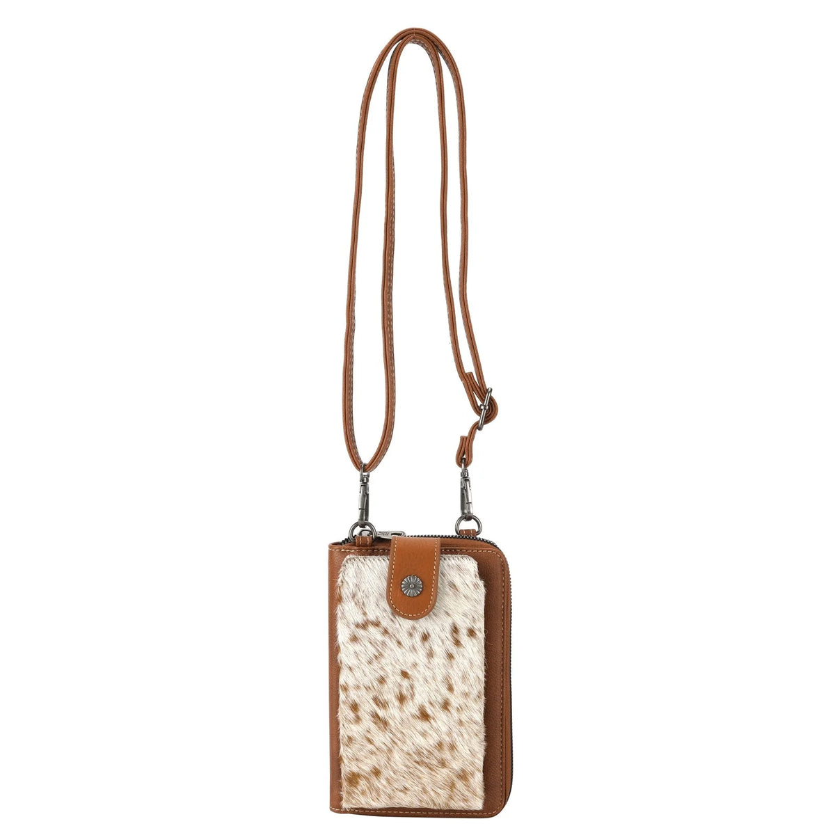 MONTANA WEST HAIR ON COWHIDE PHONE CASE CROSSBODY BAG