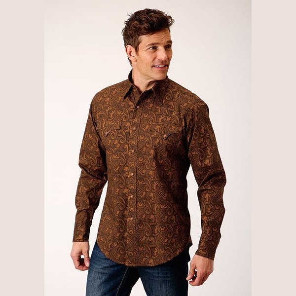 ROPER MENS VINTAGE PAISLEY WESTERN SHIRT