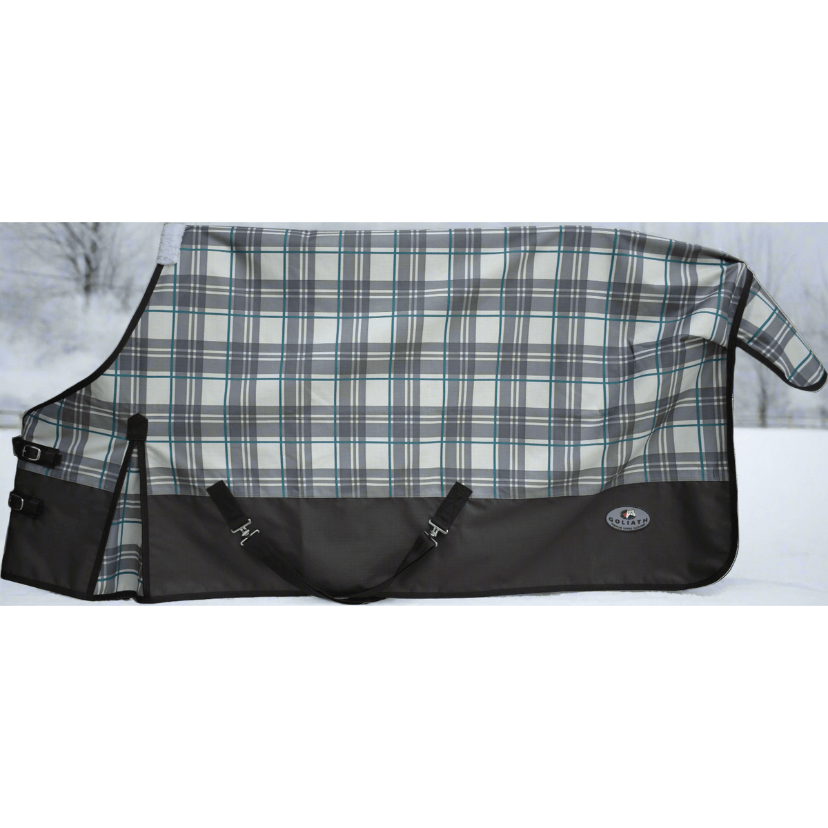 GOLIATH MINI/PONY 1200D RAIN SHEET - (sizes 36" up to 66") GREY/GREEN PLAID