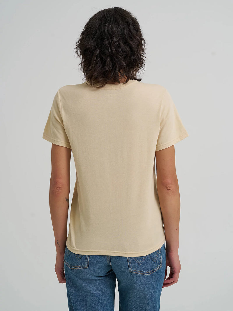 WRANGLER WOMENS WESTERN GRAPHIC TEE - BISCOTTI