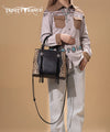 TRINITY RANCH FLORAL TOOLED CONCHO TOTE BAG