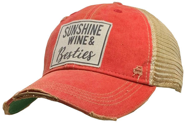 BALL CAP SUNSHINE WINE & BESTIES - ORANGE